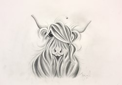 Maisie and Bee Sketch by Jennifer Hogwood - Original Drawing on Mounted Paper sized 17x12 inches. Available from Whitewall Galleries